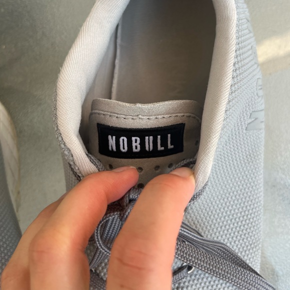 NOBULL Gray and White Minimalist Sneakers - Picture 3 of 9